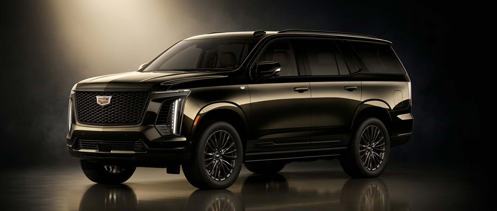 Cadillac Escalade in cinematic studio lighting